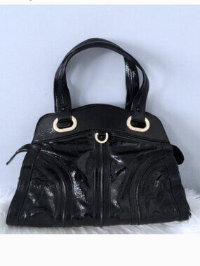 Bally vintage patent leather satchel goldtone hardware EUC